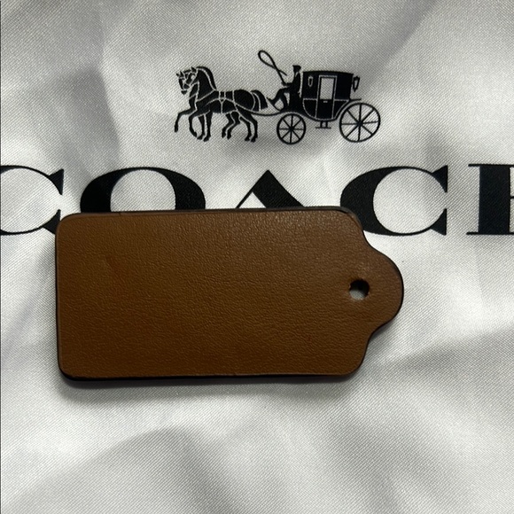Coach Tan Leather Tag - Picture 2 of 2